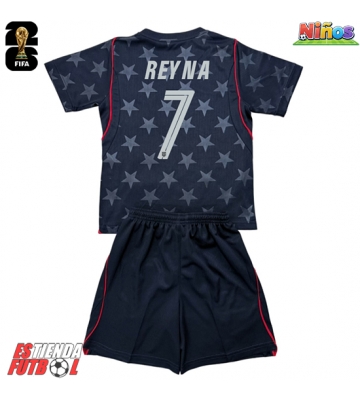 Estados Unidos Giovanni Reyna #7 Segunda Equipación Niños Mundial 2026 Manga Corta (+ Pantalones cortos)